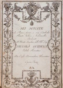 Cover of Six Sonatas, Op. 3 by Carlo Domenighini
