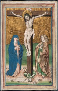 Crucifixion with the Virgin Mary and Saint John (recto); Saint Sebald with the Donors Paul Volkmayr and Sebald Schreyer (verso)