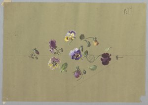 Design for Wallpaper and Textiles: Flowers by Unknown artist