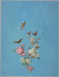 Design for Wallpaper and Textiles: Flowers and Butterflies