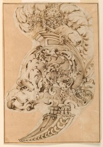 Design for a Decorative Burgonet by Unknown artist