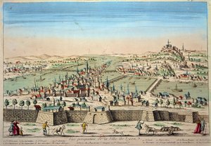 Detail View of the City of Lyon on the Banks of the Rhone and the Saone by Unknown artist
