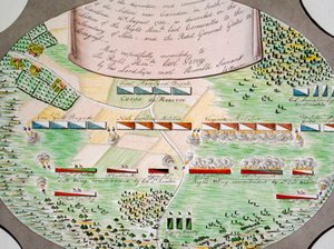 Diagram of Battle Lines of the Battle of Camden, South Carolina, on August 16 by Unknown artist