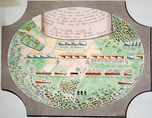 Diagram of Battle Lines of the Battle of Camden, South Carolina, on August 16 by Unknown artist