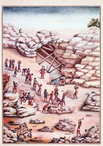 Diamond mining in a mine in Brazil