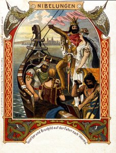 Die Nibelungen, opera composed by Heinrich Dorn in 1854, German conductor and composer. Chromolithograph of the 19th century