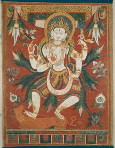 Double-Sided Painted Banner with God Shiva by Unknown artist