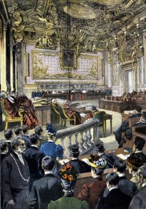 Dreyfus case. The Court of Cassation ordered the review of the trial. 1899 by Unknown artist