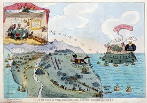 English Cartoon about Napoleon Bonaparte - in Napoleon I, Caricatures, Dummy Collection. 1814 - 1815. B.H.V.P. by Unknown artist