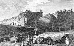 Excavations in Pompei (engraving) by Unknown artist