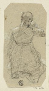 Female Figure Kneeling, Seen from Behind by Unknown artist