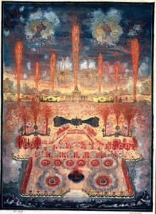 Fireworks and Illuminations on June 16, 1744, in Moscow by Unknown artist