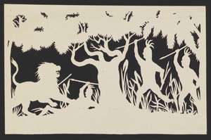 Figures Hunting a Lion by Unknown artist