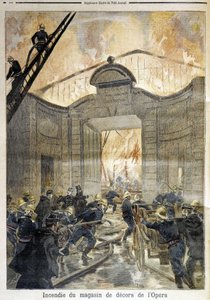 Firefighters: fire at the Opera - in The Petite Journal by Unknown artist