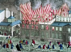 First fire of the Opera du Palais Royal on April 6 by Unknown artist