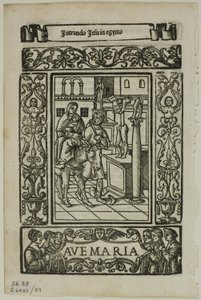 Flight into Egypt from Rosario della V. Maria by Castellanus, Plate 89 from Woodcuts from Books of the XVI Century by Unknown artist
