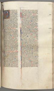 Fol. 233r, Psalm 109, historiated initial D, God the Father and Son, the Holy Ghost between them by Unknown artist