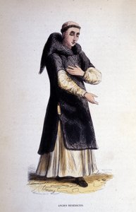 Former Benedictine. Engraving from an album on religious orders, Paris by Unknown artist
