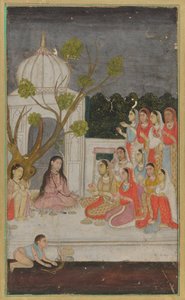 Fortune-telling; A Group of Women on a Terrace at Night by Unknown artist