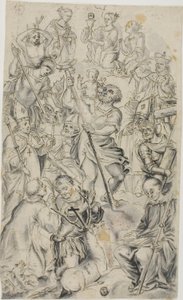 Fourteen Auxiliary Saints by Unknown artist