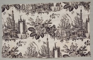 Fragment of Woodblock Printed Cotton by Unknown artist