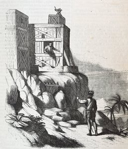 Francisco Roldan speaking with Adelantado Bartholomew Columbus on island of Hispaniola, in Fort Concepcion in 1497