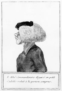 French Revolution: After the Provision of Clergy Property to the Nation, a Representation of a Disguised Abbot - Engraving