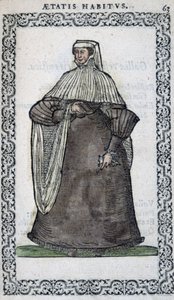 French Woman in Mourning Suit - in 