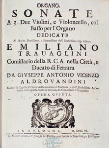 Frontispiece of musical score of 
