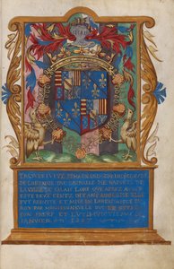 Frontispiece with Coat of Arms of Claude de Lorraine, Duke of Aumale by Unknown artist