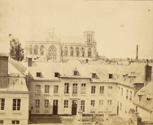Gendarmerie Imperiale Building and Gothic Cathedral by Unknown artist
