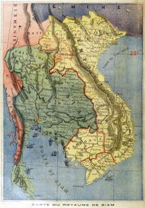 Geographic Map of the Kingdom of Siam - in Le Petit Journal by Unknown artist