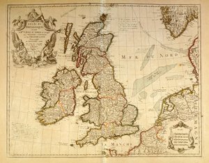 Geographic Map Representing England and Ireland. Atlas by G. Delysle by Unknown artist