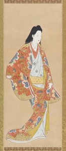 Girl in an Orange Vermillion Dress by Unknown artist