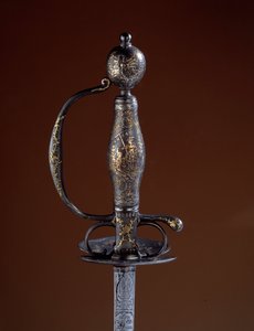 Gold and Armory Guard of the 18th century in partially gold silver. Paris, Decorative Arts by Unknown artist