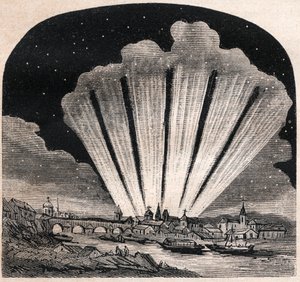 Great Comet of 1744 (C/1743 X1) - engraving around 1867 by Unknown artist