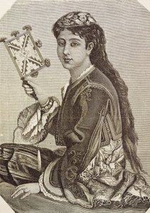 Greece (19th century). Society. Young Greek. 1879. Engraving by Unknown artist