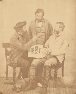 Group Portrait of Three Men, India by Unknown artist