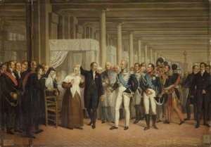 Guillaume Dupuytren (1777-1835), at the Hôtel-Dieu, presents Charles X with an eye operation by Unknown artist