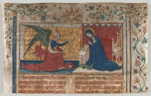 Half Leaf from a Missal: The Annunciation