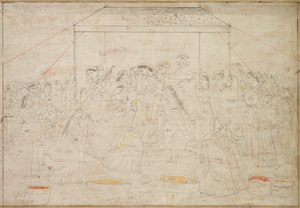 Hindu God Krishna Being Dressed in Women