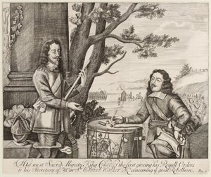 His Most Sacred Majesty King Charles I giving his Royal Orders to his Secretary concerning the great Rebellion by Unknown