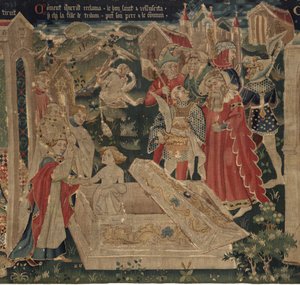 History of Saint Piat and Saint Eleutherius, Scene 12: The Resurrection of the Tribune