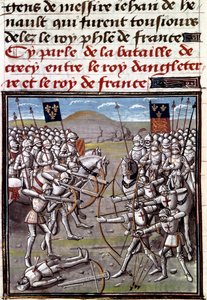 Hundred Years War: The Battle of Crecy on 26/08/1346 Between the French and the English by Unknown artist