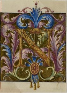 Illuminated Initial "N" with Acanthus Leaves from a Choirbook by Unknown artist