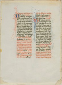 Illuminated Manuscript Leaf by Unknown artist