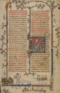 Initial B: David Playing the Harp