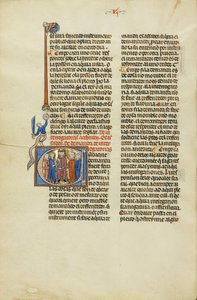 Initial C: Two Attorneys and Clients before a Judge by Unknown artist