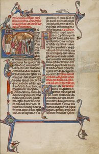 Initial E: A Priest Celebrating Mass