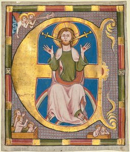 Initial E from a Municipal Law Book: The Last Judgment by Unknown artist